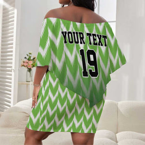 Custom Nigeria Football Off Shoulder Short Dress The Super Eagles Rise