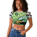 Custom Nigeria Football Raglan Cropped T shirt The Super Eagles Rise
