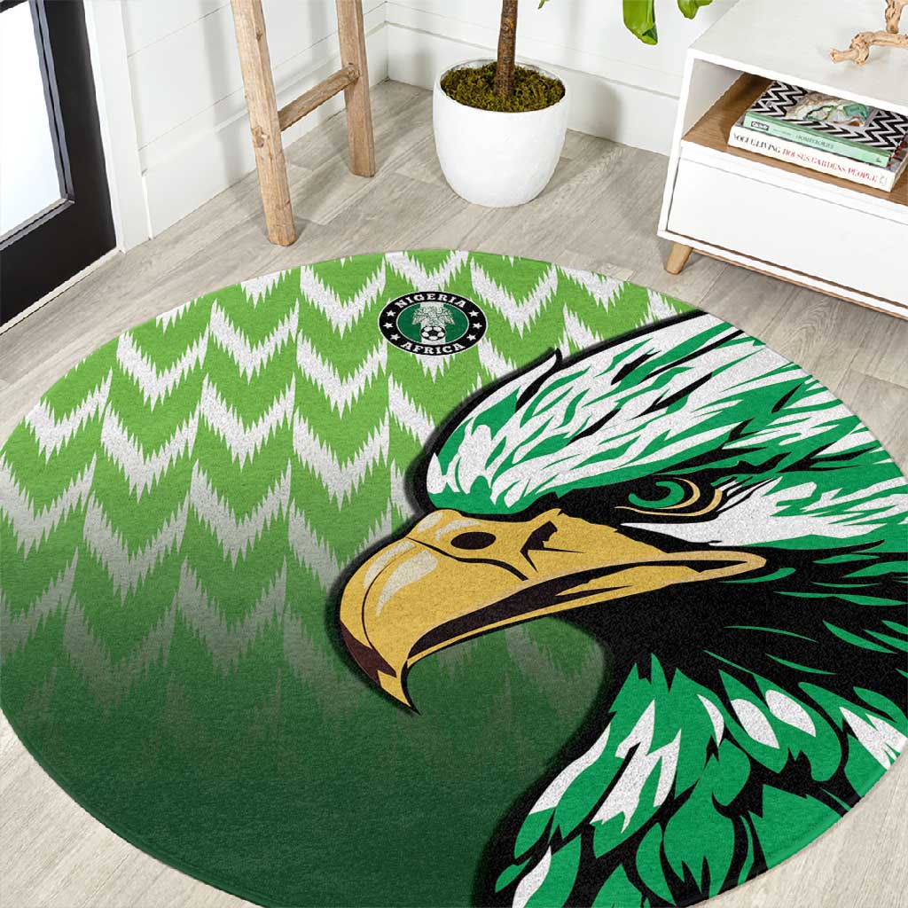 Nigeria Football Round Carpet The Super Eagles Rise