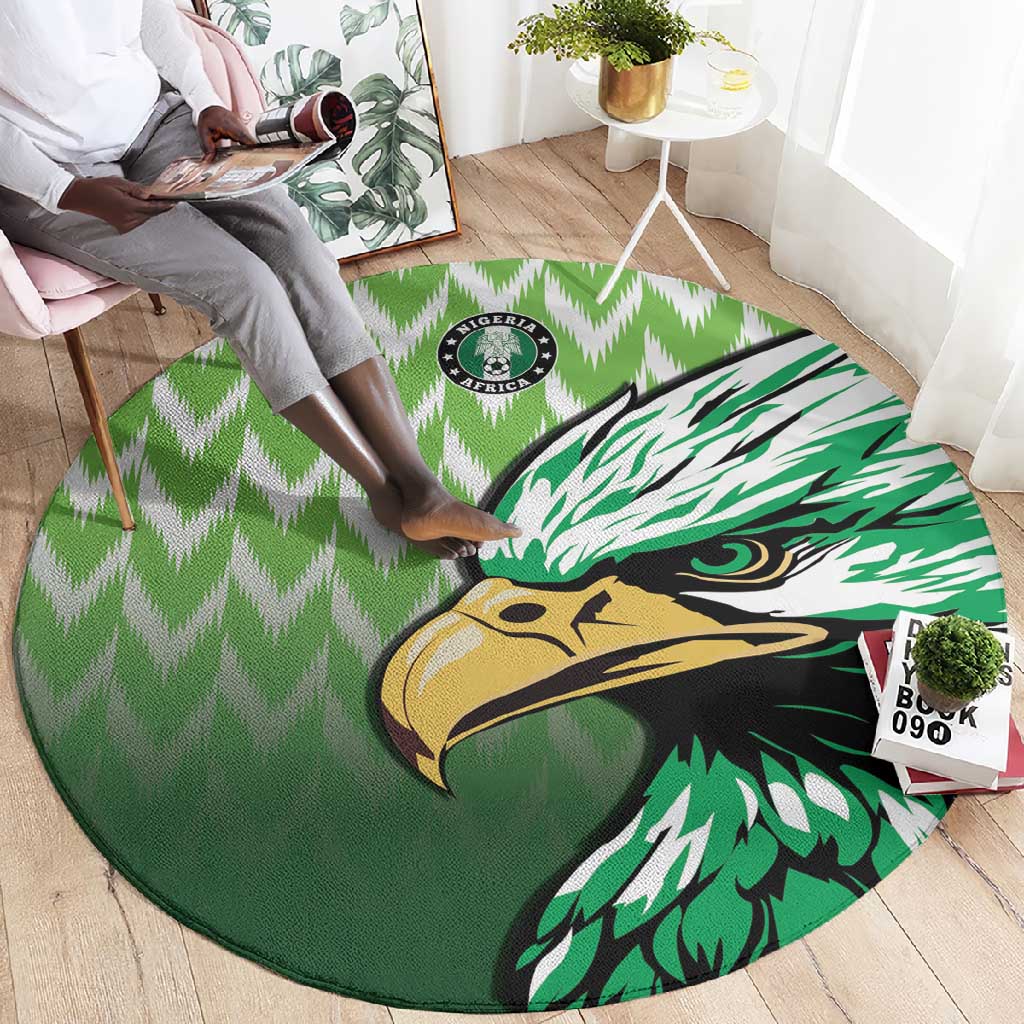 Nigeria Football Round Carpet The Super Eagles Rise