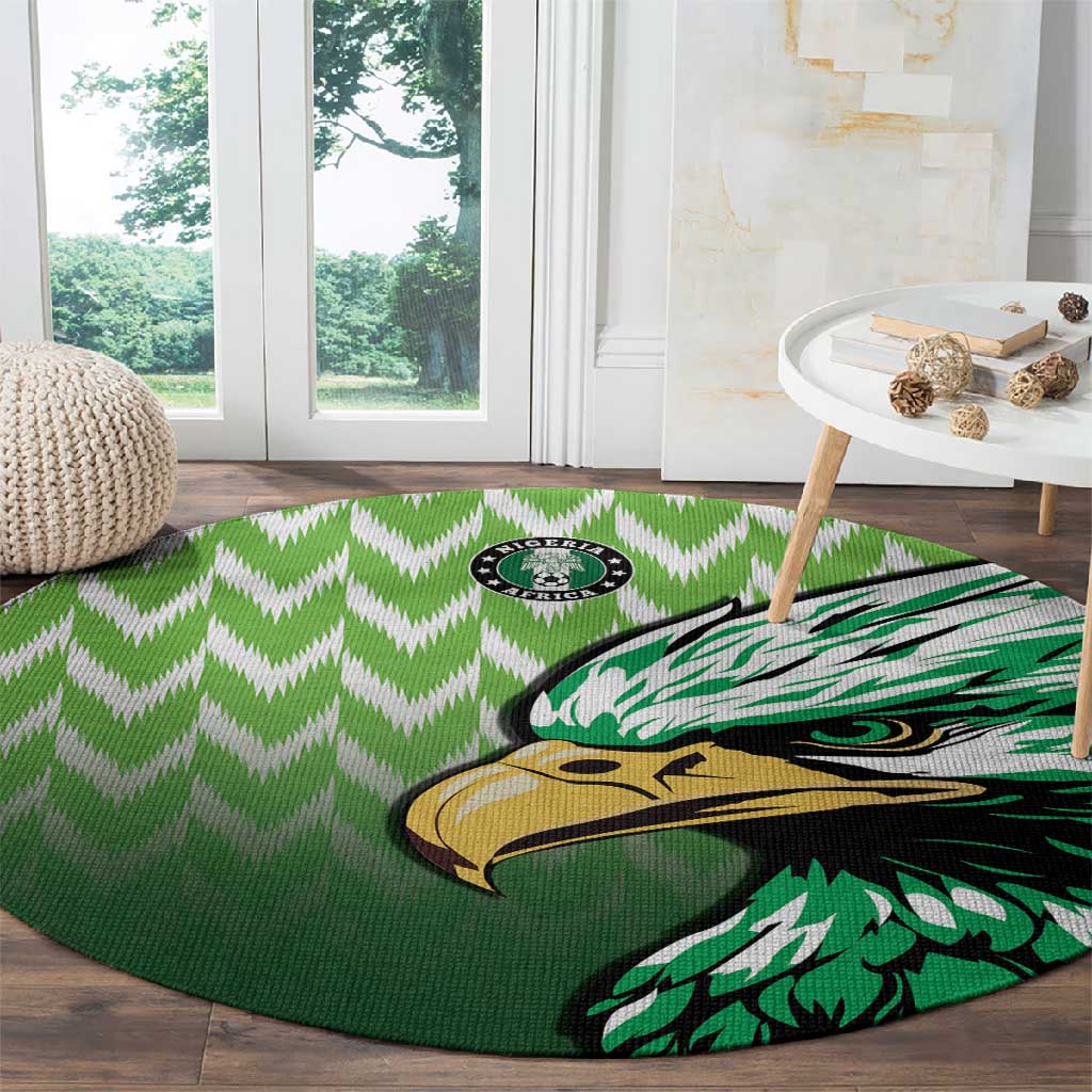 Nigeria Football Round Carpet The Super Eagles Rise