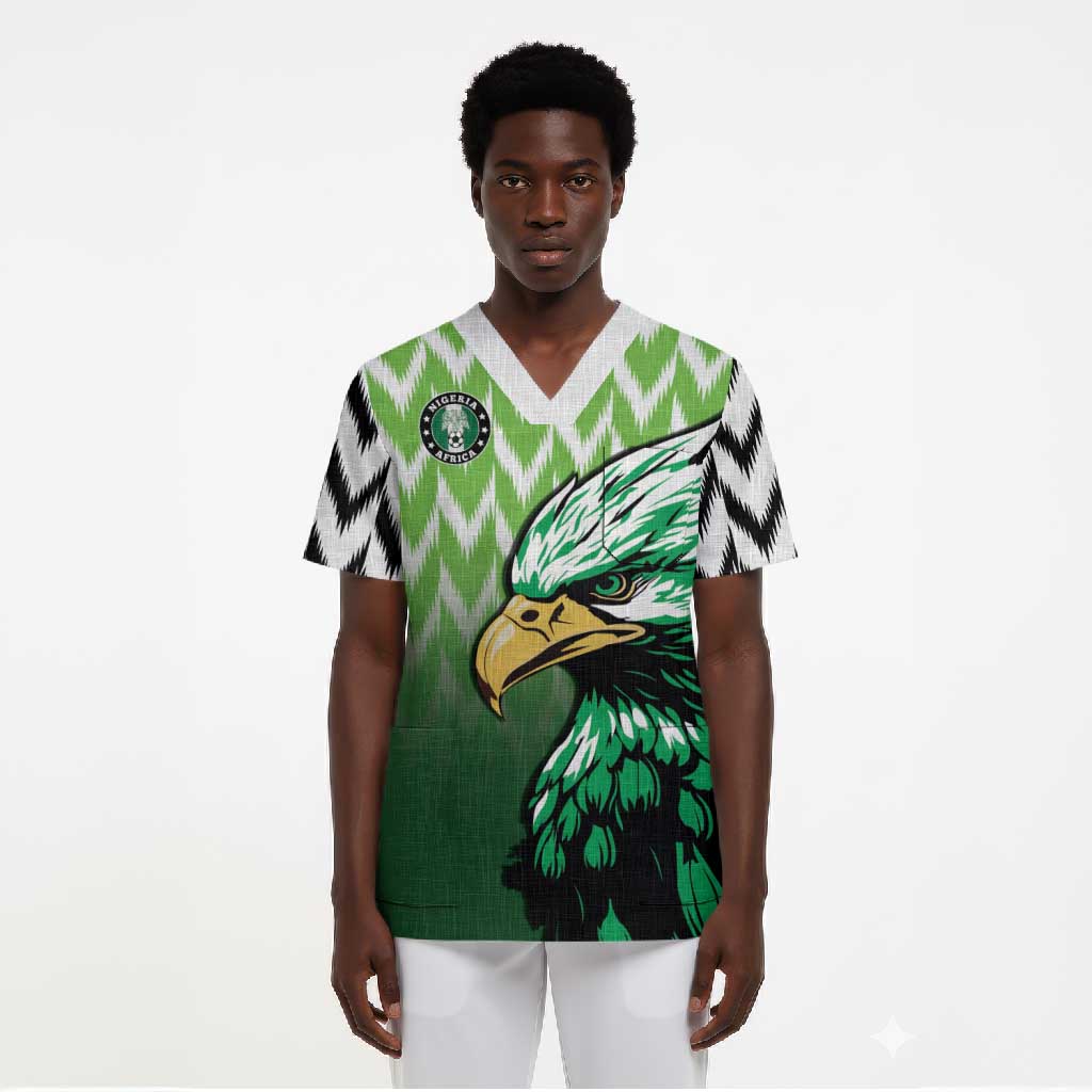Custom Nigeria Football Scrub Top The Super Eagles Rise