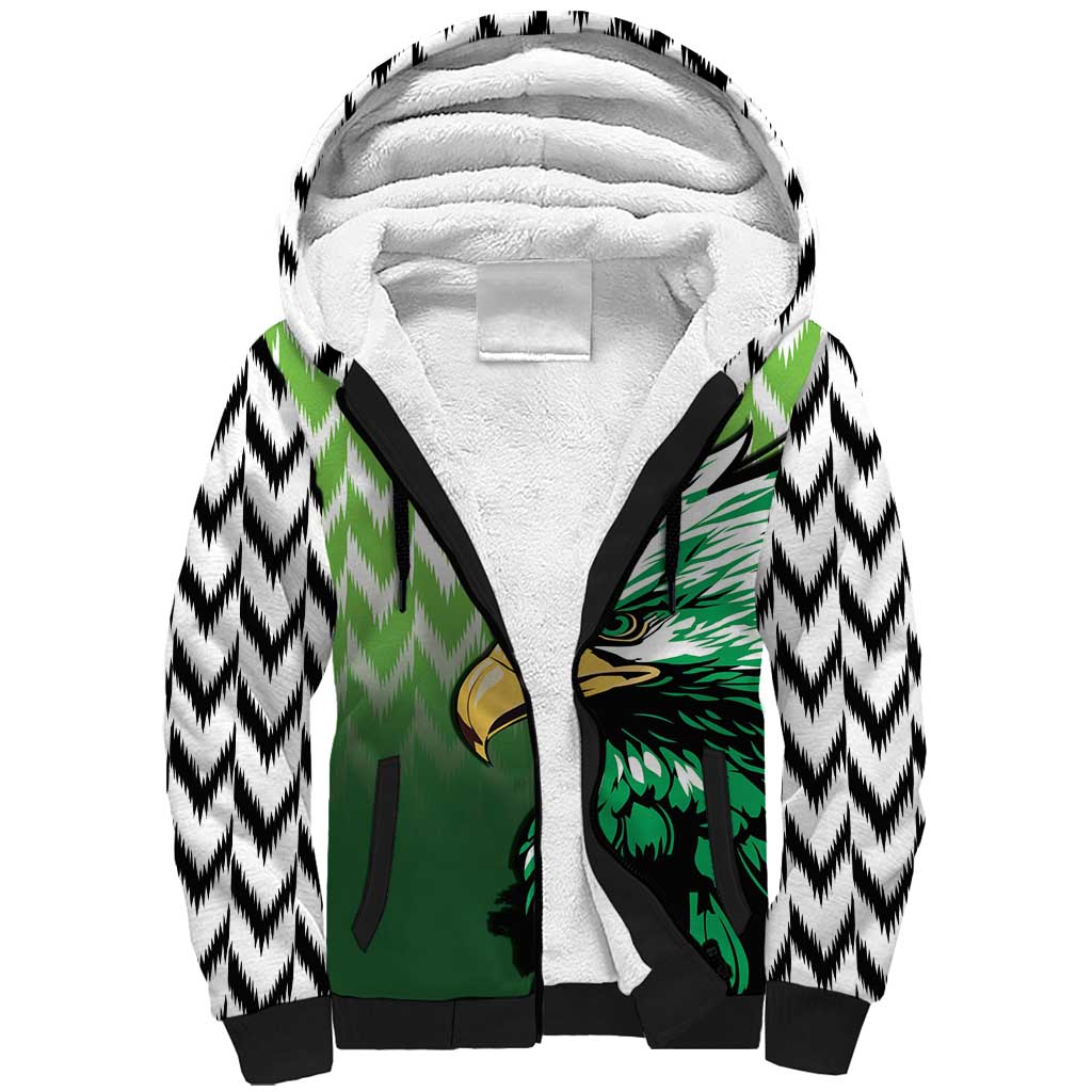 Custom Nigeria Football Sherpa Hoodie The Super Eagles Rise
