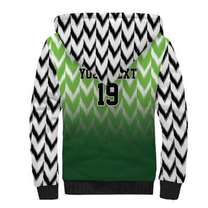 Custom Nigeria Football Sherpa Hoodie The Super Eagles Rise