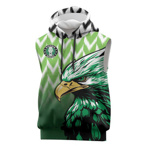Custom Nigeria Football Sleeveless Hoodie The Super Eagles Rise