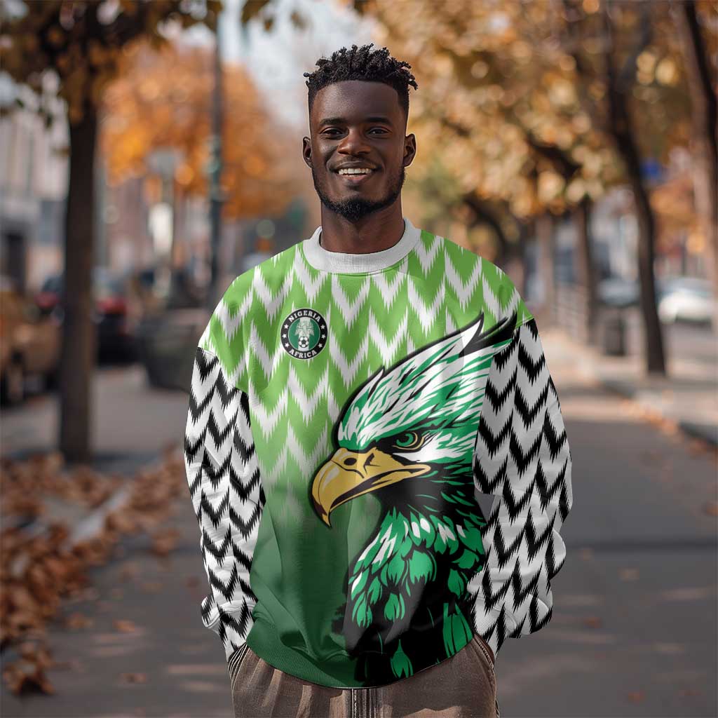 Custom Nigeria Football Sweatshirt The Super Eagles Rise