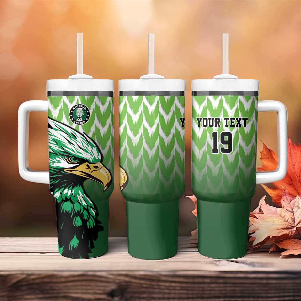 Custom Nigeria Football Tumbler With Handle The Super Eagles Rise