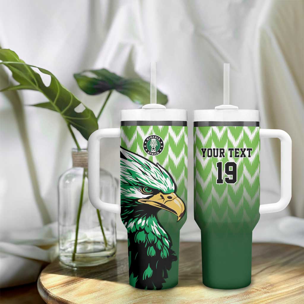 Custom Nigeria Football Tumbler With Handle The Super Eagles Rise