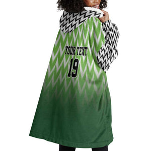 Custom Nigeria Football Wearable Blanket Hoodie The Super Eagles Rise