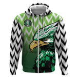 Custom Nigeria Football Zip Hoodie The Super Eagles Rise