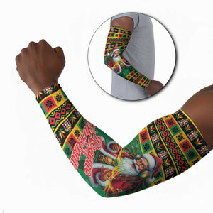 Afro-Jamaicans Christmas Arm Sleeves Reggae Santa with Dreadlocks Design