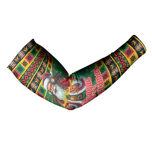 Afro-Jamaicans Christmas Arm Sleeves Reggae Santa with Dreadlocks Design