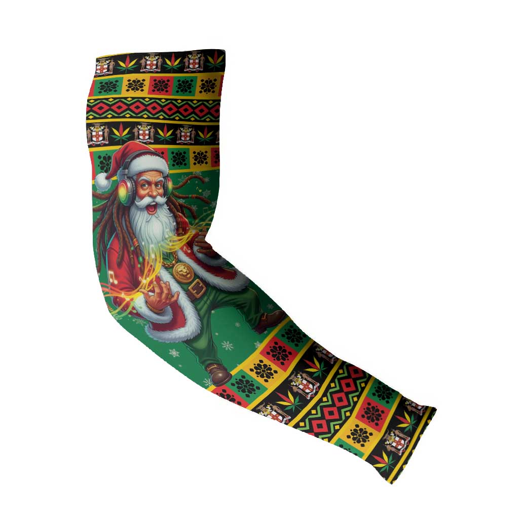 Afro-Jamaicans Christmas Arm Sleeves Reggae Santa with Dreadlocks Design