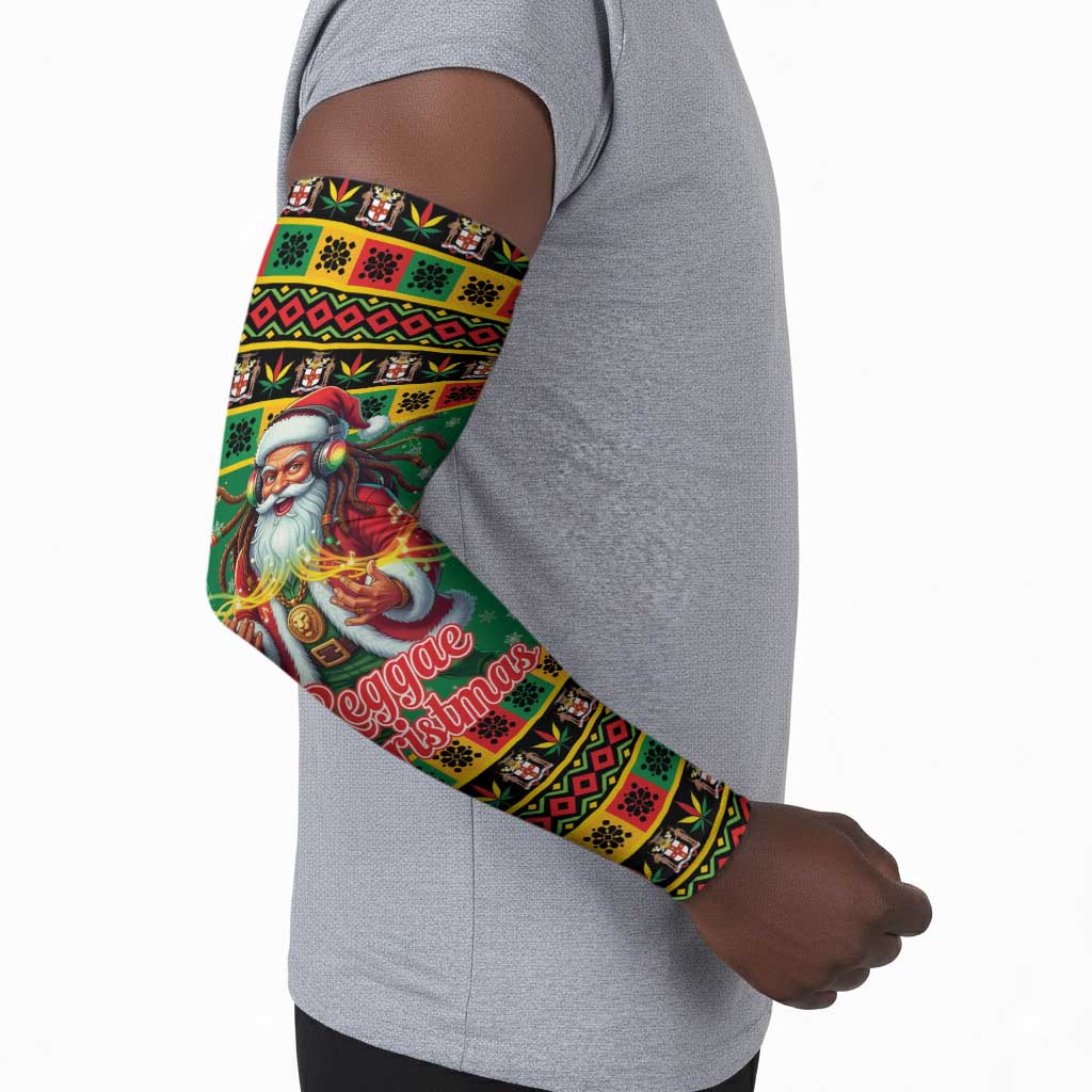 Afro-Jamaicans Christmas Arm Sleeves Reggae Santa with Dreadlocks Design