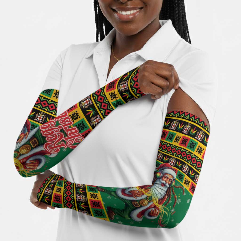 Afro-Jamaicans Christmas Arm Sleeves Reggae Santa with Dreadlocks Design