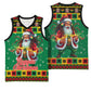 Afro-Jamaicans Christmas Basketball Jersey Reggae Santa with Dreadlocks Design - African Pride