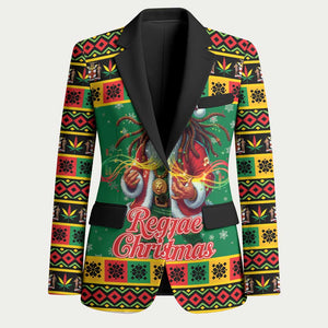 Afro-Jamaicans Christmas Blazer Reggae Santa with Dreadlocks Design