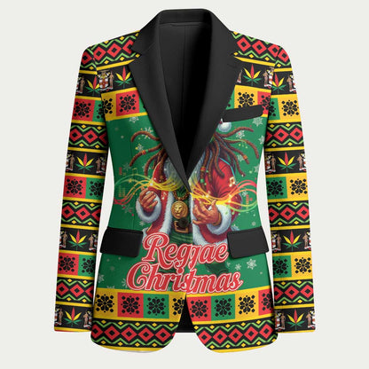 Afro-Jamaicans Christmas Blazer Reggae Santa with Dreadlocks Design