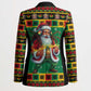 Afro-Jamaicans Christmas Blazer Reggae Santa with Dreadlocks Design