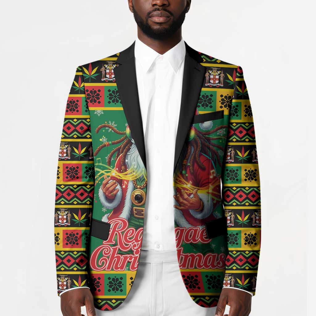 Afro-Jamaicans Christmas Blazer Reggae Santa with Dreadlocks Design