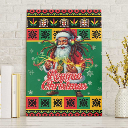 Afro-Jamaicans Christmas Canvas Wall Art Reggae Santa with Dreadlocks Design - African Pride