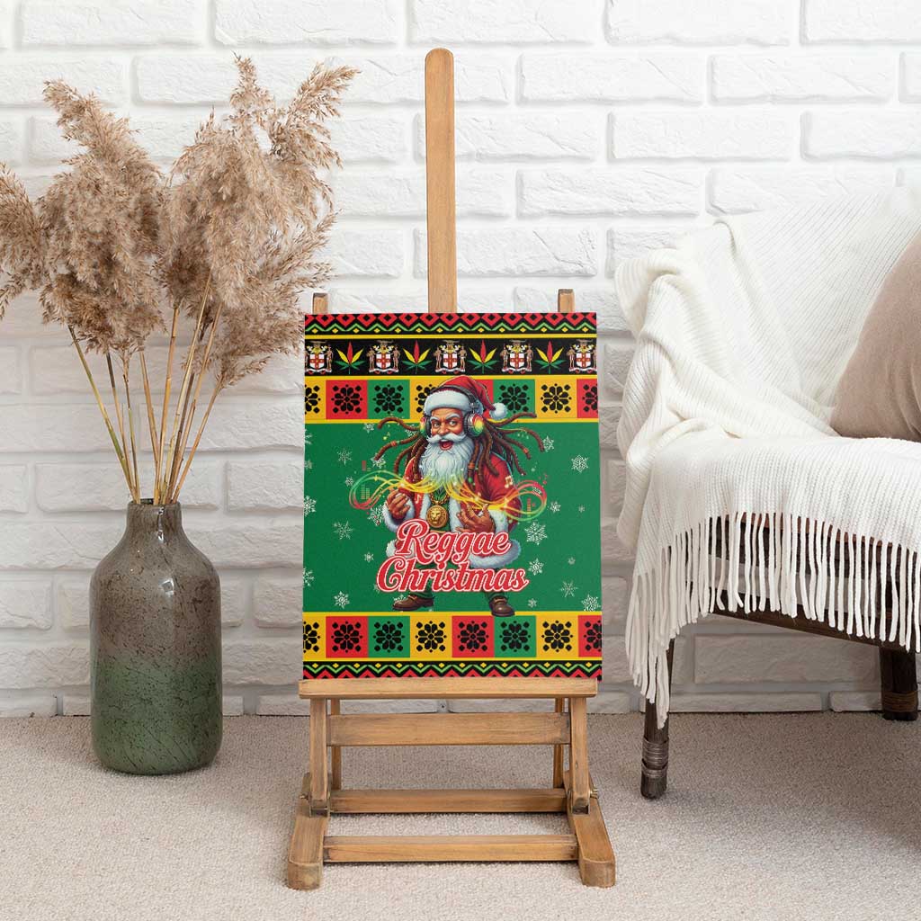 Afro-Jamaicans Christmas Canvas Wall Art Reggae Santa with Dreadlocks Design - African Pride