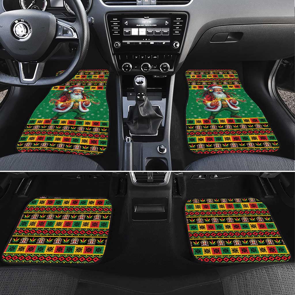 Afro-Jamaicans Christmas Car Mats Reggae Santa with Dreadlocks Design - African Pride