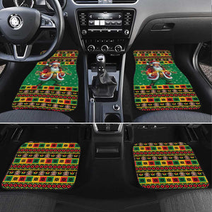 Afro-Jamaicans Christmas Car Mats Reggae Santa with Dreadlocks Design - African Pride