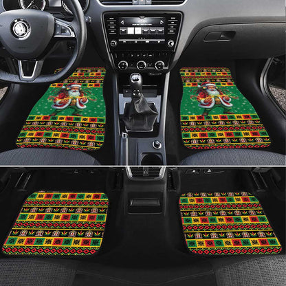 Afro-Jamaicans Christmas Car Mats Reggae Santa with Dreadlocks Design - African Pride
