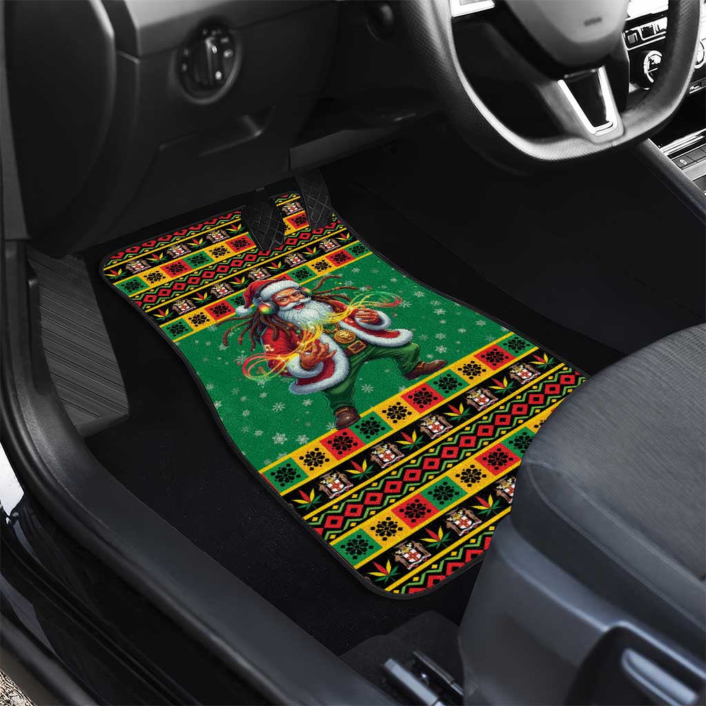 Afro-Jamaicans Christmas Car Mats Reggae Santa with Dreadlocks Design - African Pride