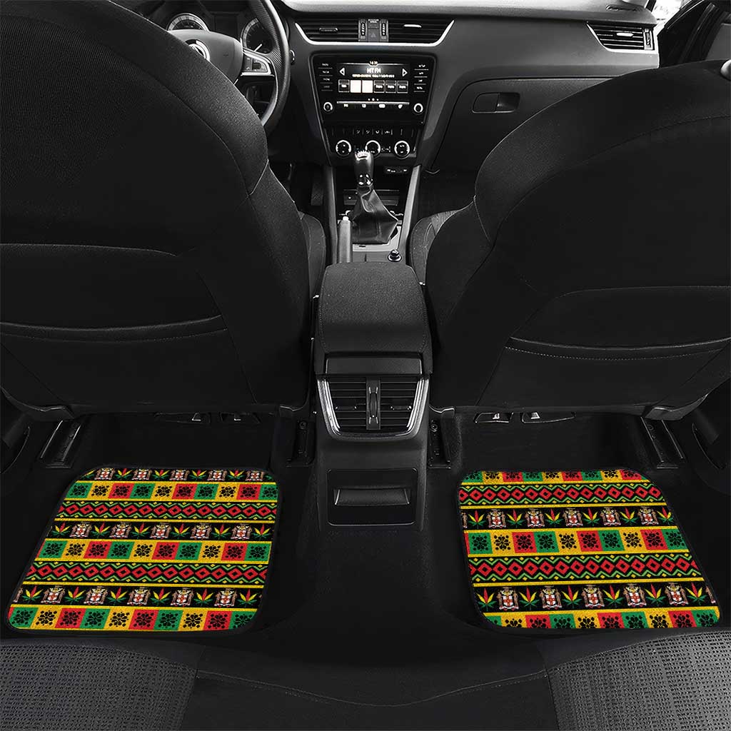 Afro-Jamaicans Christmas Car Mats Reggae Santa with Dreadlocks Design - African Pride
