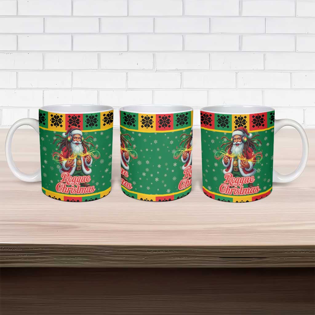 Afro-Jamaicans Christmas Ceramic Mug Reggae Santa with Dreadlocks Design