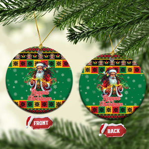 Afro-Jamaicans Christmas Ceramic Ornament Reggae Santa with Dreadlocks Design - African Pride