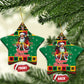 Afro-Jamaicans Christmas Ceramic Ornament Reggae Santa with Dreadlocks Design - African Pride