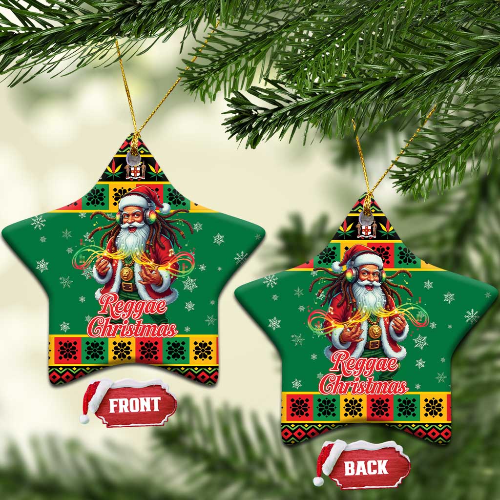 Afro-Jamaicans Christmas Ceramic Ornament Reggae Santa with Dreadlocks Design - African Pride