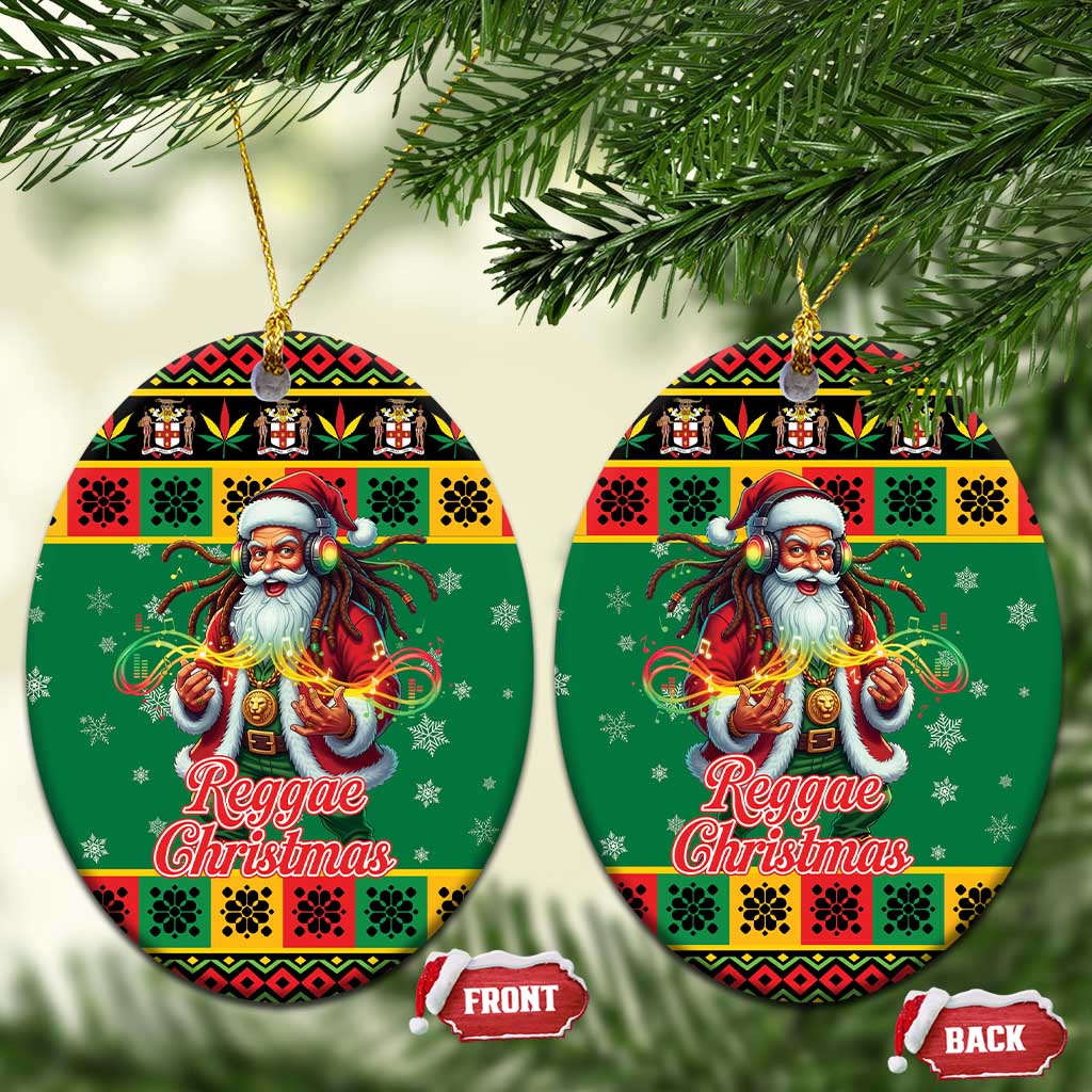 Afro-Jamaicans Christmas Ceramic Ornament Reggae Santa with Dreadlocks Design - African Pride