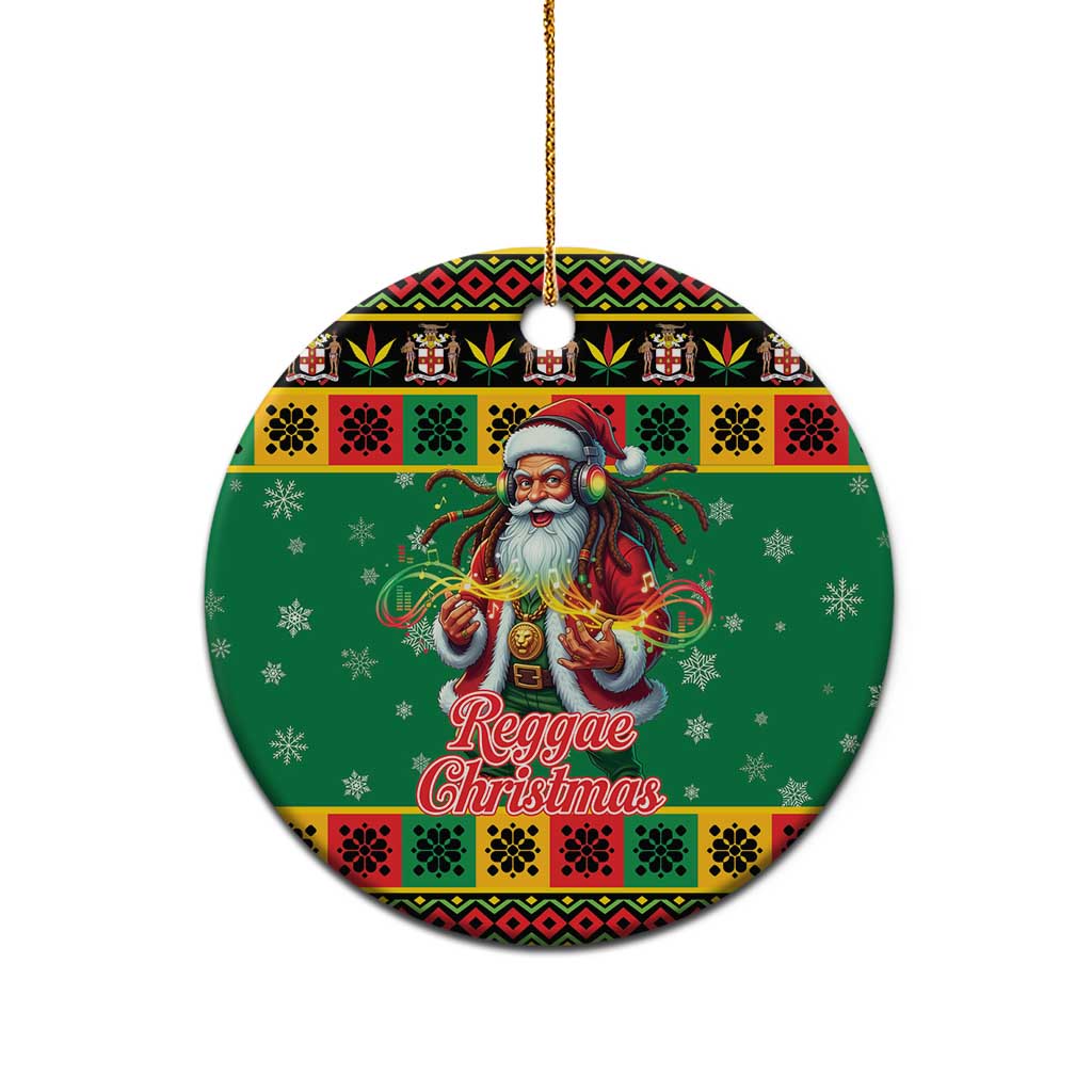 Afro-Jamaicans Christmas Ceramic Ornament Reggae Santa with Dreadlocks Design - African Pride