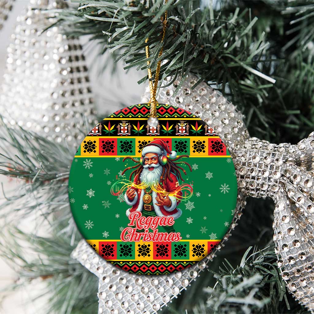 Afro-Jamaicans Christmas Ceramic Ornament Reggae Santa with Dreadlocks Design - African Pride
