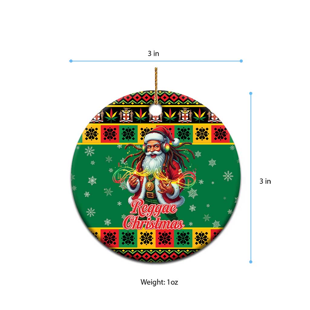 Afro-Jamaicans Christmas Ceramic Ornament Reggae Santa with Dreadlocks Design - African Pride