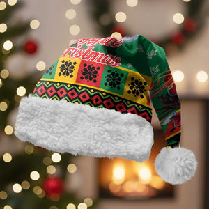 Afro-Jamaicans Christmas Santa Hat Reggae Santa with Dreadlocks Design - African Pride