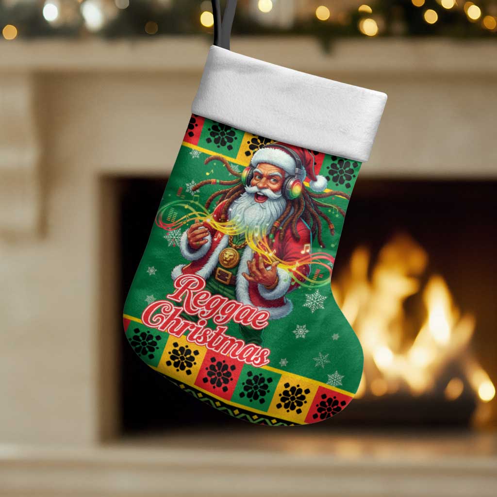 Afro-Jamaicans Christmas Stocking Reggae Santa with Dreadlocks Design - African Pride