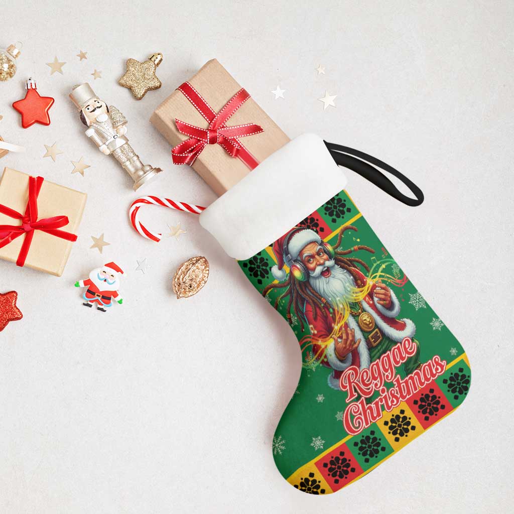 Afro-Jamaicans Christmas Stocking Reggae Santa with Dreadlocks Design - African Pride