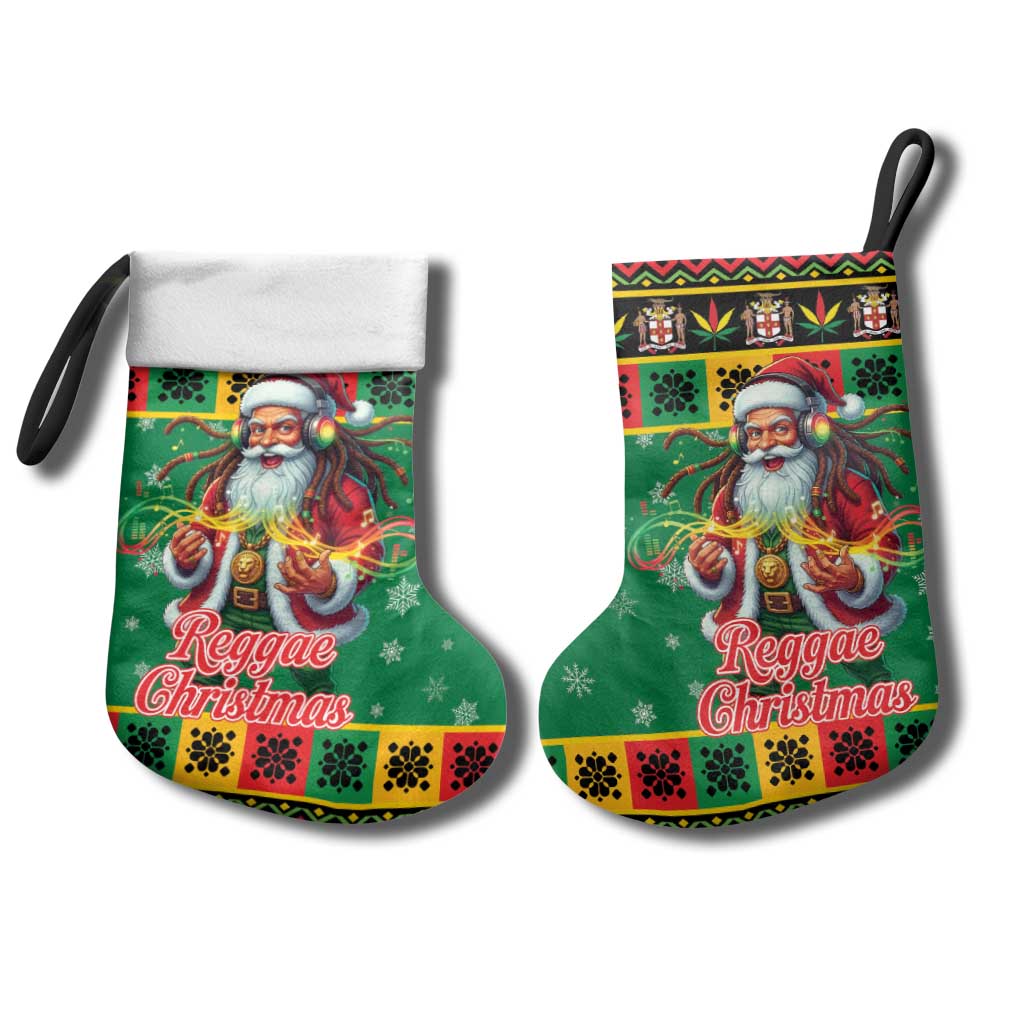 Afro-Jamaicans Christmas Stocking Reggae Santa with Dreadlocks Design - African Pride