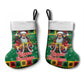 Afro-Jamaicans Christmas Stocking Reggae Santa with Dreadlocks Design - African Pride