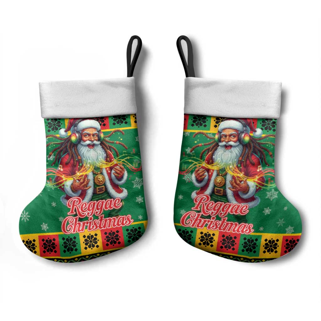 Afro-Jamaicans Christmas Stocking Reggae Santa with Dreadlocks Design - African Pride