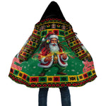 Afro-Jamaicans Christmas Cloak Reggae Santa with Dreadlocks Design
