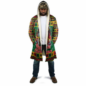 Afro-Jamaicans Christmas Cloak Reggae Santa with Dreadlocks Design