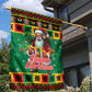 Afro-Jamaicans Christmas Garden Flag Reggae Santa with Dreadlocks Design - African Pride