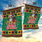 Afro-Jamaicans Christmas Garden Flag Reggae Santa with Dreadlocks Design - African Pride