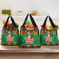 Afro-Jamaicans Christmas Grocery Bag Reggae Santa with Dreadlocks Design - African Pride